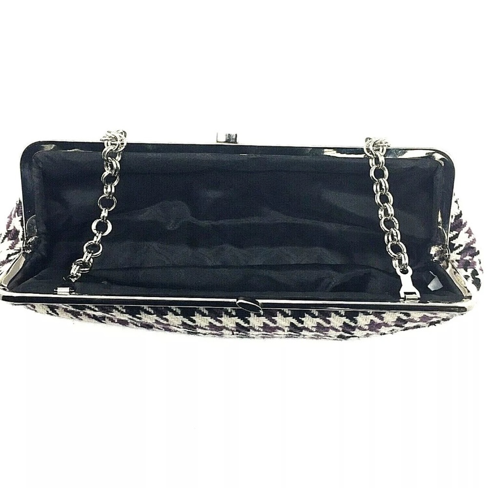 Apt 9 houndstooth handbag purse plum/black